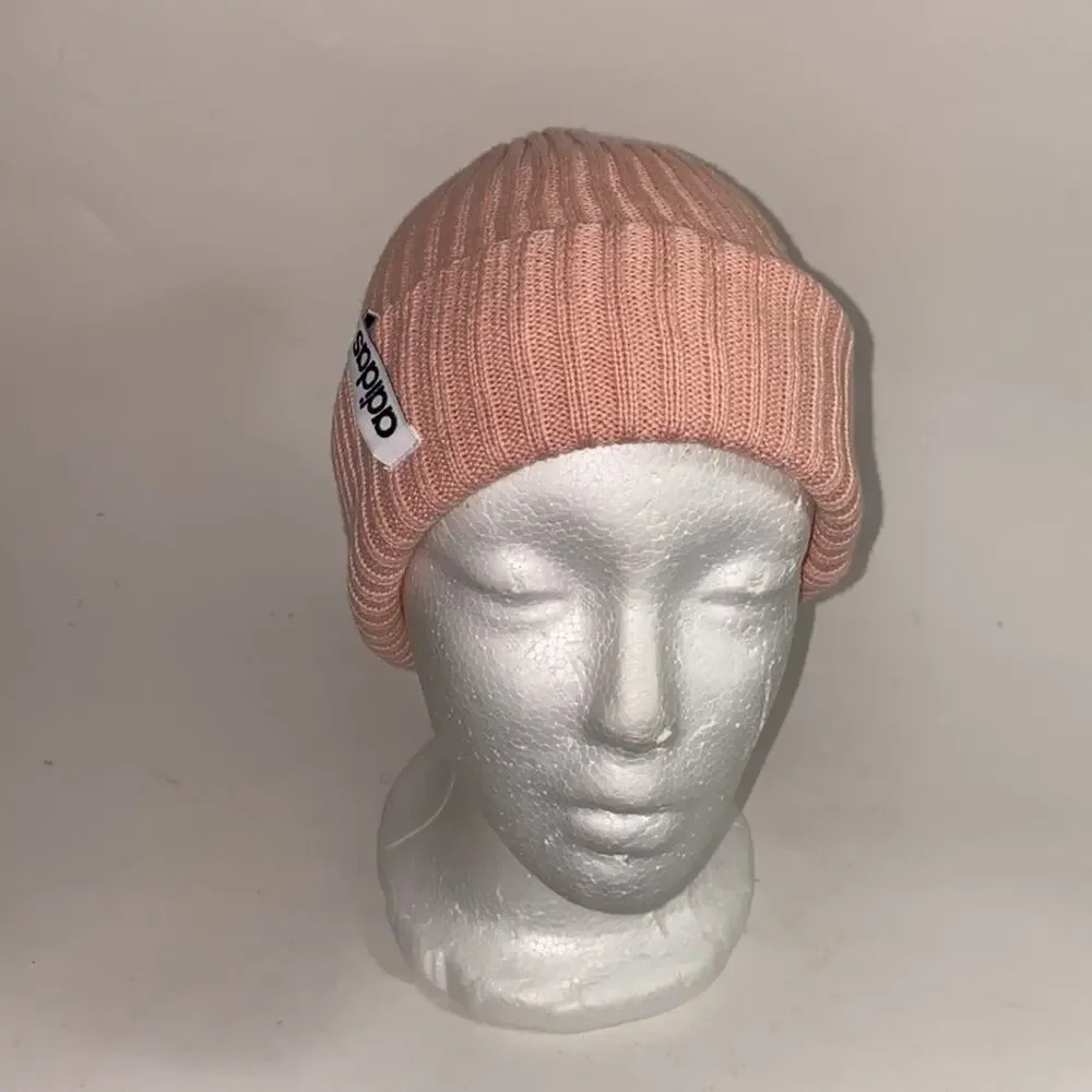 adidas pink beanie